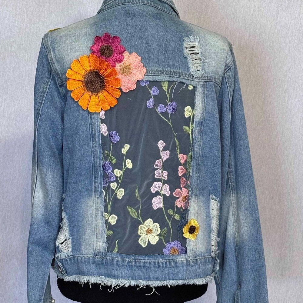 Window Pane Denim Jacket - Picture 5 of 6
